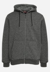 Ciemnoszara Bluza z Kapturem i Ściągaczami Flattera. Szare bluzy z kapturem męskie Born2be, l. Za 109.99 zł.