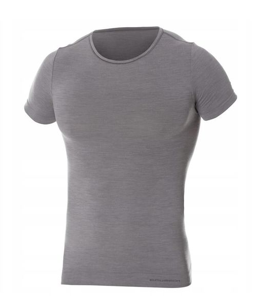 Koszulka męska z krótkim rękawem Brubeck Comfort Wool ciemnoszary XL LS1103M. Szare bielizna termoaktywna męska Brubeck, m, bez wzorów, z elastanu. Za 224.00 zł.