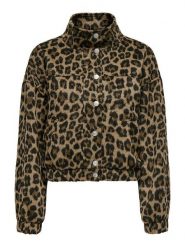 ONLY Kurtka polarowa w kolorze jasnobrązowo-czarnym rozmiar: L. Brązowe kurtki damskie Only, l, bez wzorów, z polaru, bez kaptura. Za 165.99 zł.