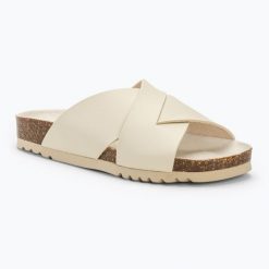 Klapki damskie Scholl Vivian Synleavb. Brązowe klapki damskie Scholl, bez wzorów, bez obcasa. Za 159.99 zł.