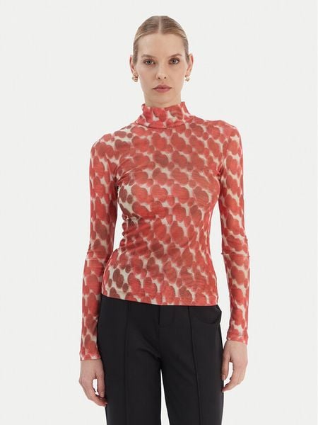 Bardot Bluzka Alba 60287TB Czerwony Slim Fit. Czerwone bluzki damskie BARDOT, xl, bez wzorów, z syntetyku, bez kołnierzyka, bez ramiączek. Za 359.99 zł.