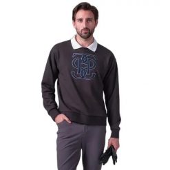 Bluza PS of Sweden Carl Monogram. Szare bluzy bez kaptura męskie PS OF SWEDEN, l, z bawełny. Za 430.30 zł.