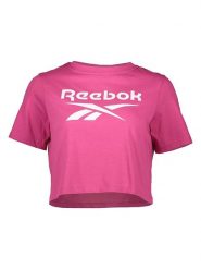 Reebok Koszulka w kolorze różowym rozmiar: S. Różowe bluzki damskie Reebok, s, bez wzorów, bez kołnierzyka, bez ramiączek. Za 57.06 zł.