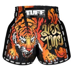 Spodenki treningowe TUFF Black Furious Tiger. Czarne szorty damskie TUFF, bez wzorów, z materiału, biznesowe. Za 149.00 zł.
