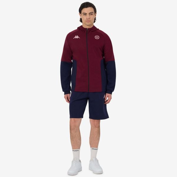Bluza dresowa z kapturem Union Bordeaux-Bègles 2025/26. Czerwone bluzy z kapturem męskie Kappa, z dresówki. Za 403.00 zł.