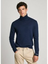 Pepe Jeans Sweter "New Andre" w kolorze granatowym rozmiar: XXL. Niebieskie swetry męskie Pepe Jeans, xxl, bez wzorów, z bawełny, bez kołnierzyka. Za 144.92 zł.