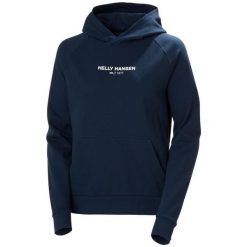 Bluza damska Helly Hansen Core. Niebieskie bluzy bez kaptura damskie Helly Hansen, uniwersalny, z bawełny. Za 342.50 zł.