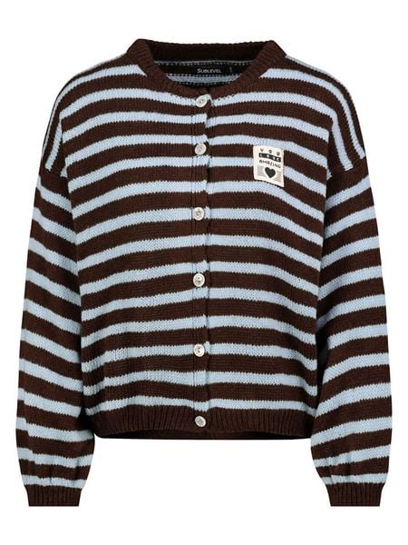 Sublevel Kardigan w kolorze brązowo-błękitnym rozmiar: S/M. Brązowe kardigany damskie Sublevel, m, bez wzorów. Za 178.79 zł.