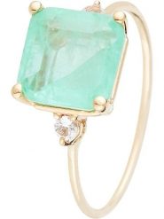 OR ÉCLAT Złoty pierścionek "Espoir" z kwarcem i topazem rozmiar: 60. Zielone pierścionki damskie Or Éclat, z kwarcem, złote. Za 632.42 zł.