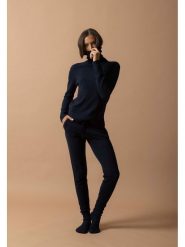 Perfect Cashmere Kaszmirowy golf w kolorze granatowym rozmiar: M. Niebieskie golfy damskie Perfect Cashmere, m, bez wzorów, z kaszmiru, bez ramiączek. Za 413.99 zł.