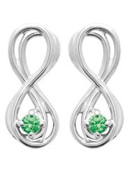 L'Atélier Précieux Srebrne kolczyki-wkrętki z cyrkoniami rozmiar: onesize. Szare kolczyki damskie L'Atélier Précieux, z cyrkonią, srebrne. Za 126.99 zł.