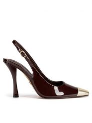 Nine West Szpilki WFA3376-1 Brązowy. Brązowe szpilki Nine West, bez wzorów, ze skóry, bez obcasa. Za 249.99 zł.