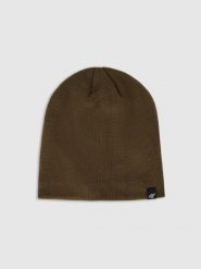 4F Czapka zimowa męska - khaki L. Brązowe czapki męskie 4f, na zimę, bez wzorów, z materiału, biznesowe. Za 39.99 zł.