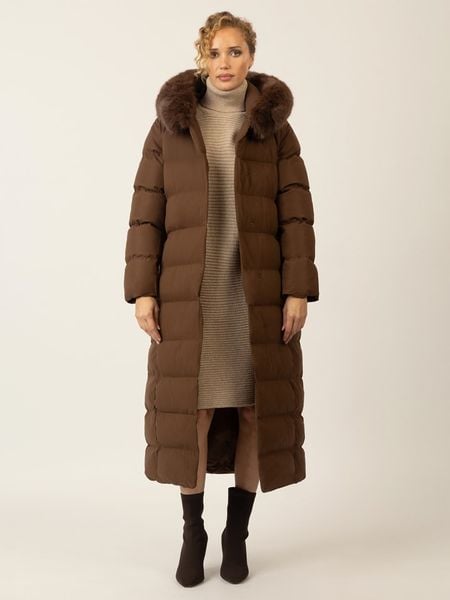 APART Płaszcz zimowy w kolorze brązowym rozmiar: 36. Brązowe płaszcze damskie Apart, na zimę, bez wzorów, z puchu. Za 613.51 zł.