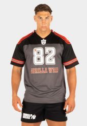Tyler Koszulka piłkarska - Czarny/Czerwony. Czerwone t-shirty sportowe męskie GORILLA WEAR, s, z jersey, bez ramiączek, na fitness i siłownię. Za 204.00 zł.