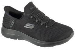 Buty sportowe Sneakersy damskie, Slip-Ins: Summits - Diamond Dream. Czarne buty sportowe na co dzień damskie Skechers, bez wzorów, z materiału, trekkingowe. Za 299.99 zł.