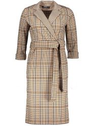 Awama Sukienka w kolorze szarobrązowym rozmiar: M. Brązowe sukienki damskie Awama, m, bez wzorów, z tkaniny, bez kołnierzyka, bez ramiączek, midi. Za 97.99 zł.