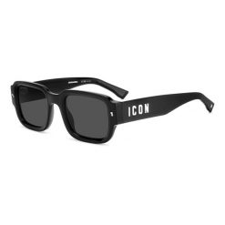 Okulary przeciwsłoneczne DSQUARED2 ICON 0009/S 807 dla mężczyzn, rozmiar 50 mm. Czarne okulary przeciwsłoneczne męskie Dsquared, prostokątne. W wyprzedaży za 682.40 zł.