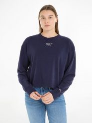 TOMMY JEANS Bluza w kolorze granatowym rozmiar: L. Niebieskie bluzy bez kaptura damskie Tommy Jeans, l, z bawełny. Za 131.74 zł.