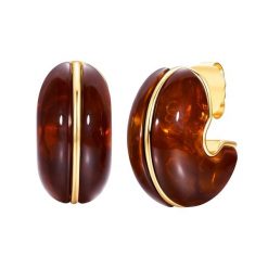 Yokoamii Kolczyki z metalu w kolorze zlotym z tworzywa sztucznego 1 ct Damski. Żółte kolczyki damskie Yokoamii, metalowe, na sztyftcie. Za 159.99 zł.