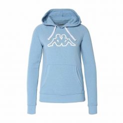 Kappa Bluza Damska Belle Slim. Niebieskie bluzy z kapturem damskie Kappa, xs, z bawełny. Za 239.50 zł.
