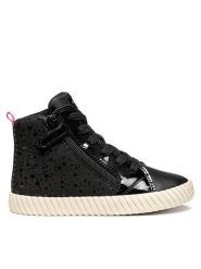 Geox Sneakersy J Mirroless J46MNA 0AU02 C9999 M Czarny. Czarne buty sportowe dziewczęce Geox, bez wzorów, ze skóry, bez zapięcia. Za 149.99 zł.