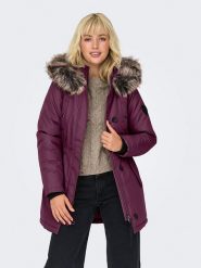 ONLY Parka w kolorze fioletowym rozmiar: L. Różowe parki damskie Only, l, bez wzorów. Za 244.80 zł.