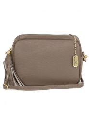 Anna Morellini Skórzana torebka "Berta" w kolorze szarobrązowym - 28 x 20 x 10 cm rozmiar: onesize. Brązowe torebki klasyczne damskie Anna Morellini, bez wzorów, z materiału, bez dodatków. Za 260.99 zł.