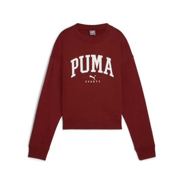 Damska bluza z okrągłym dekoltem PUMA SQUAD o pełnej długości PUMA Intense Red. Czerwone bluzy sportowe damskie Puma, m, bez wzorów, z dzianiny, bez ramiączek, długie, bez kaptura. Za 156.99 zł.