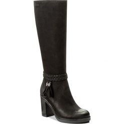 Kozaki EVA MINGE - Maricela 2U 17SM1372228EF 401. Czarne kozaki damskie Eva Minge, z nubiku, bez obcasa, na obcasie. W wyprzedaży za 359.00 zł.