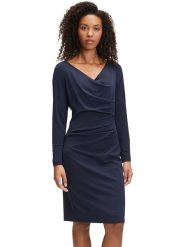 Vera Mont Sukienka w kolorze granatowym rozmiar: 42. Niebieskie sukienki damskie Vera Mont, bez wzorów, bez kołnierzyka, bez ramiączek, midi. Za 240.99 zł.