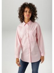 Aniston Koszula w kolorze jasnoróżowym rozmiar: 40. Różowe koszule damskie Aniston, bez wzorów, z bawełny, bez kołnierzyka, bez ramiączek. Za 91.77 zł.