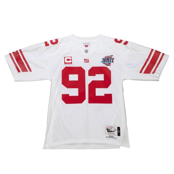Koszulka Nfl New York Giants Mike Strahan. Białe bluzki damskie Mitchell & Ness, bez wzorów, bez kołnierzyka. Za 1,298.00 zł.