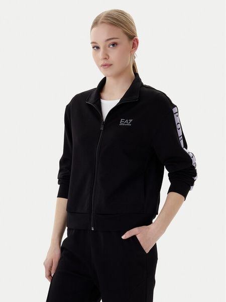 EA7 Emporio Armani Bluza 7W001152 AF12501 UC001 Czarny Regular Fit. Czarne bluzy bez kaptura damskie EA7 Emporio Armani, xl, z syntetyku. Za 549.99 zł.