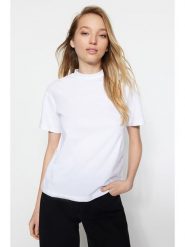 Trendyol Koszulki (2 szt.) w kolorze białym i czarnym rozmiar: S. Białe t-shirty damskie Trendyol, s, bez wzorów, z bawełny, bez kołnierzyka. Za 74.63 zł.