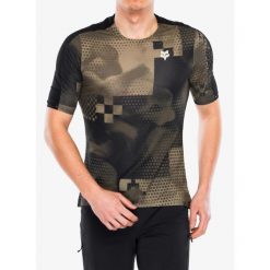 Koszulka rowerowa męska Fox Flexair Ascent SS Jersey Pulse. Brązowe t-shirty sportowe męskie FOX, m, z jersey, bez ramiączek, rowerowe. Za 224.99 zł.
