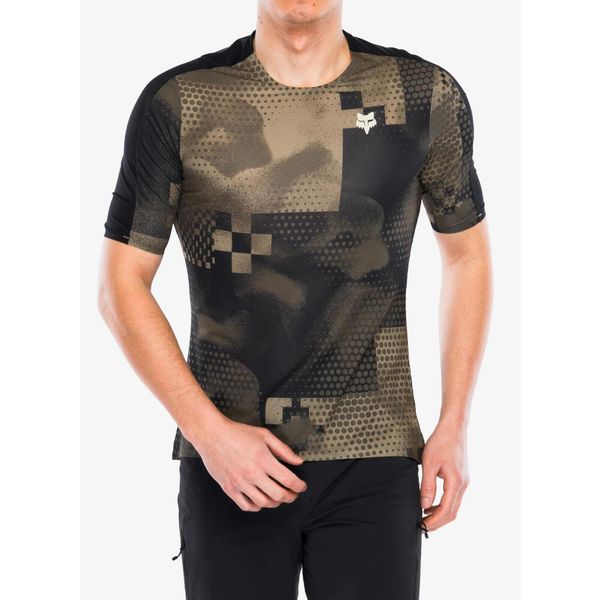 Koszulka rowerowa męska Fox Flexair Ascent SS Jersey Pulse. Brązowe t-shirty sportowe męskie FOX, m, z jersey, bez ramiączek, rowerowe. Za 214.99 zł.