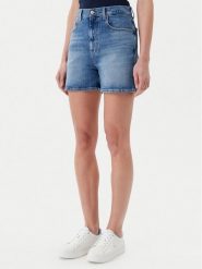 Tommy Jeans Szorty jeansowe DW0DW20092 Niebieski Mom Fit. Niebieskie szorty damskie Tommy Jeans, bez wzorów, z bawełny. Za 189.99 zł.