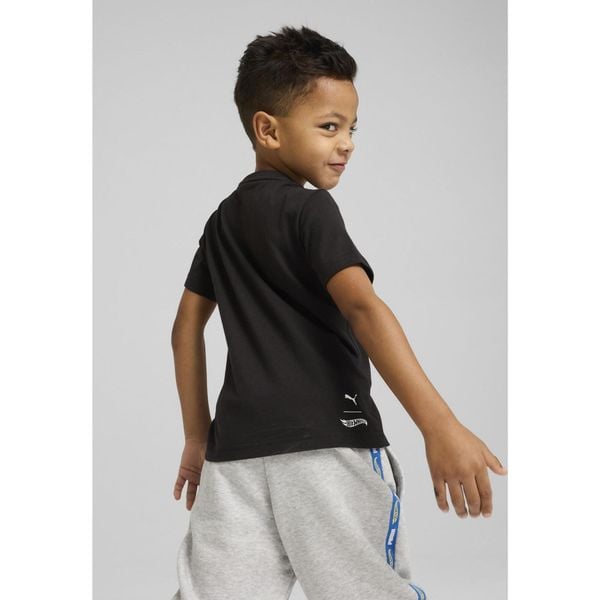 Koszulka Puma X Hot Wheels Graphic. Czarne bluzki damskie Puma, bez wzorów, bez kołnierzyka. Za 66.99 zł.