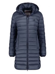 Geographical Norway Płaszcz pikowany w kolorze granatowym rozmiar: XL. Niebieskie płaszcze damskie Geographical Norway, xl, bez wzorów. Za 162.49 zł.