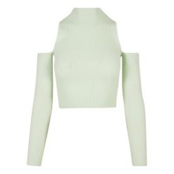 Damska koszulka z długim rękawem w prążki Koszulka Urban Classics. Szare t-shirty damskie Urban Classics, bez wzorów, bez kołnierzyka. Za 183.50 zł.