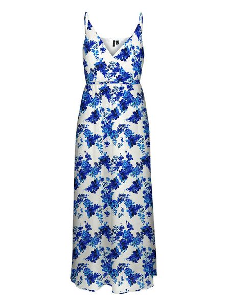 Vero Moda Sukienka w kolorze karmelowo-czarnym rozmiar: L. Brązowe sukienki damskie Vero Moda, na co dzień, l, bez wzorów, bez kołnierzyka, bez ramiączek, maxi, proste. Za 78.66 zł.