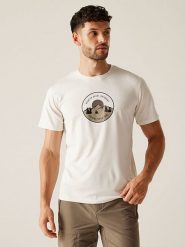 Regatta Koszulka "Fingal IX" w kolorze białym do biegania rozmiar: XL. Białe t-shirty sportowe męskie Regatta, xl, z materiału, bez ramiączek, do biegania. Za 56.79 zł.