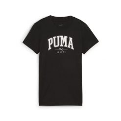 Damska koszulka z nadrukiem PUMA SQUAD PUMA Black. Czarne bluzki sportowe damskie Puma, s, bez wzorów, bez ramiączek. Za 67.99 zł.