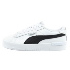 Buty sportowe Puma Jada 386401 03 biało-czarne białe. Białe buty sportowe na co dzień damskie bez wzorów, ze skóry. Za 265.16 zł.