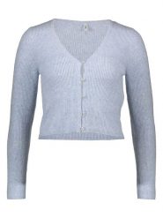 ONLY Kardigan w kolorze niebieskoszarym rozmiar: XS. Niebieskie kardigany damskie Only, xs, bez wzorów, prążkowane. Za 82.99 zł.