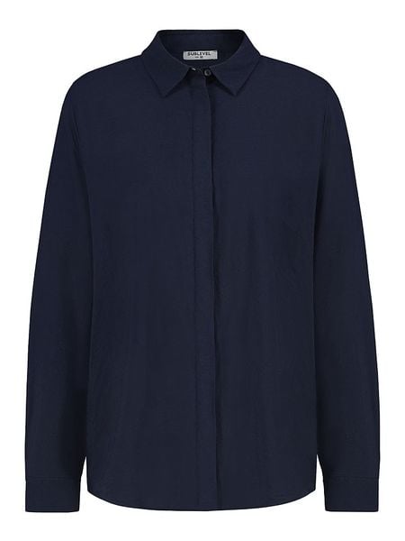 Sublevel Bluzka w kolorze granatowym rozmiar: L. Niebieskie bluzki damskie Sublevel, l, bez wzorów, bez kołnierzyka, bez ramiączek. Za 104.64 zł.