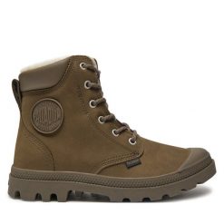Trapery Palladium. Brązowe trapery damskie Palladium, bez obcasa. Za 839.99 zł.