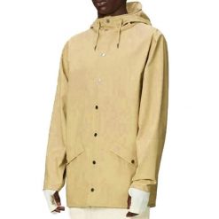 Kurtka RAINS JACKET V3 Jasnobrązowy. Brązowe kurtki damskie Rains, bez wzorów, z syntetyku, bez kaptura. Za 331.99 zł.