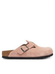 Birkenstock Klapki Boston 1031635 Różowy. Czerwone klapki damskie Birkenstock, bez wzorów, ze skóry, bez obcasa. Za 639.99 zł.